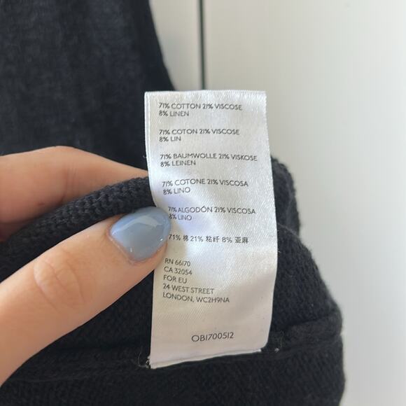 Free People Beach Nina Sweater Mini Dress in Black Size Small Gently Used - Picture 6 of 7